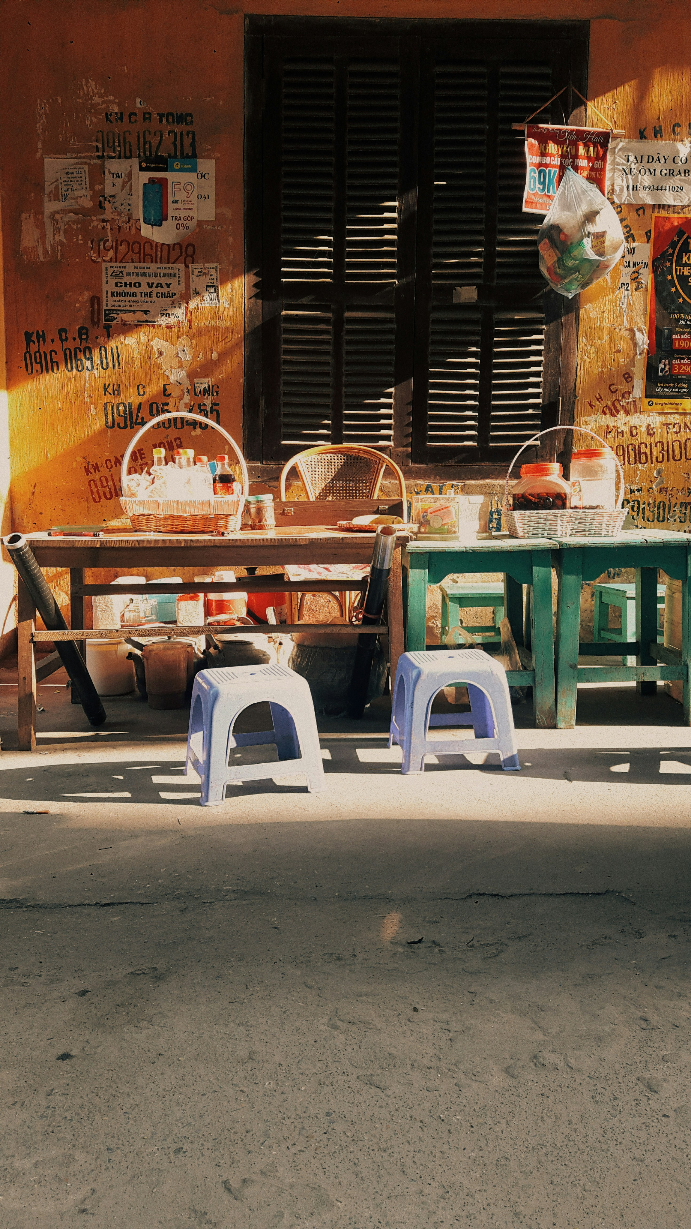 Woman gazing through two glasses of water